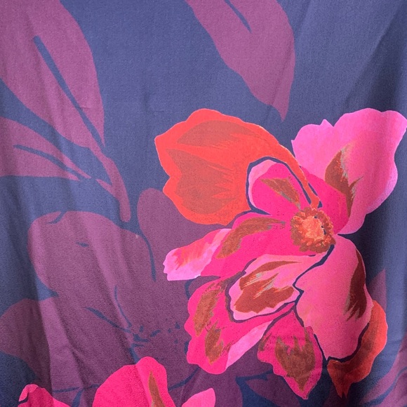 Adelyn Rae Floral Midi Dress in Pink and Blue - Picture 7 of 7